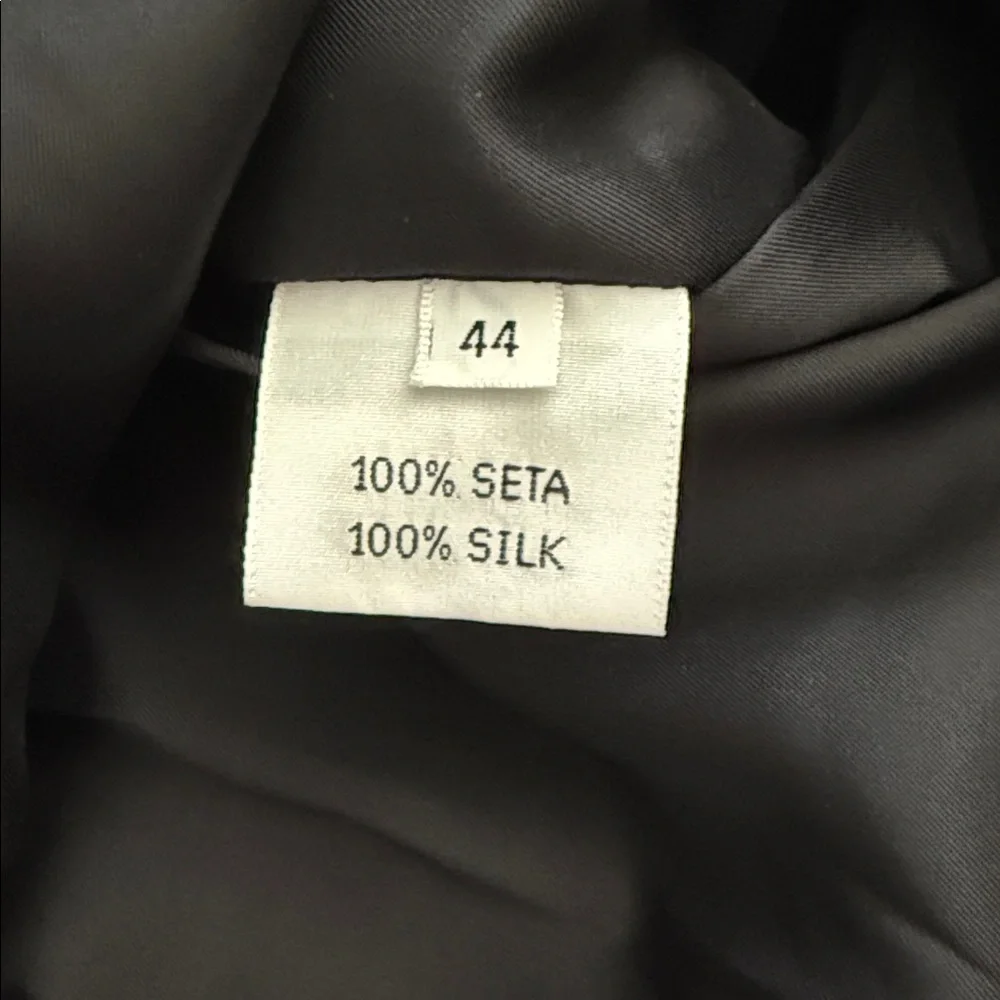 Kiton Napoli | Silk LBD Dress with Belt Made in Italy Black (IT 44) - Picture 12 of 16